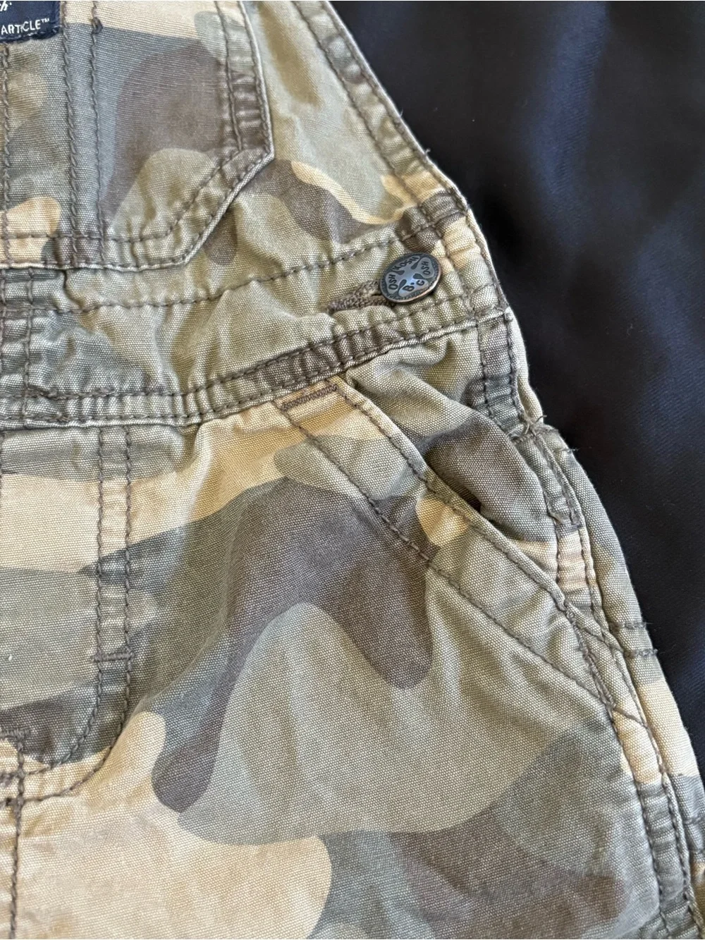Vintage OshKosh B'gosh Kids Camouflage Overalls - Green & Tan ✨🪖